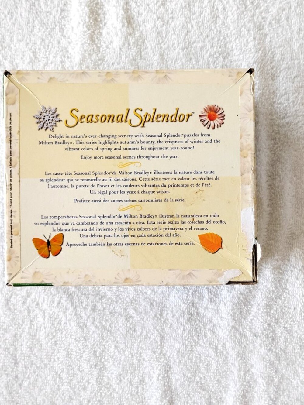 Hasbro 2007 Seasonal Splendor Nature 1000 Pc Puzzle Milton Bradley - Picture 3 of 5
